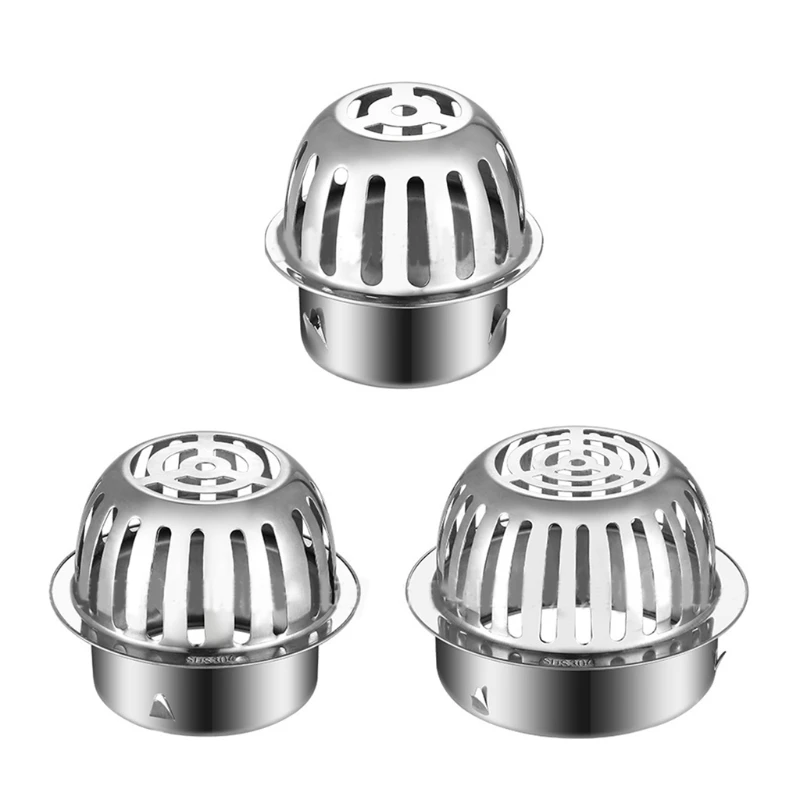 

Stainless Steel Floor Drain Roof Drain Strainer Round Shower Drainers for Balconies Roofs Courtyard Gutters Plug & Play