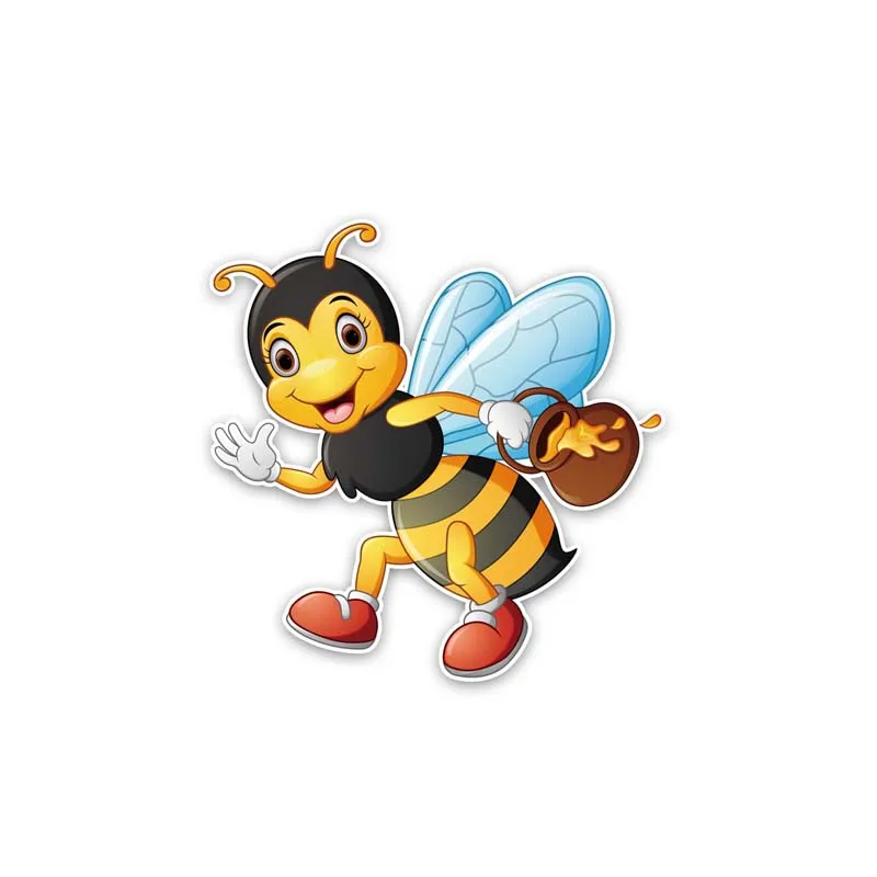 

15cmx15cm Cute little bee Vinyl Car stickers Decals Motorcycle Accessories Car-Window Decorative Goods PVC
