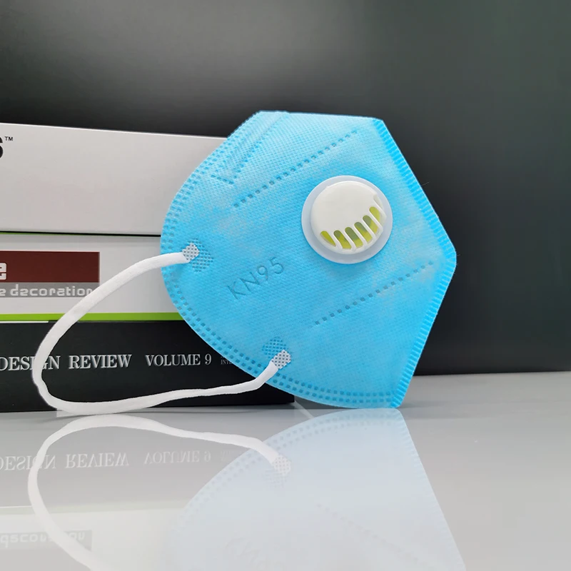 Черная маска KN95 защитные маски от пыли с дыхательным клапаном многоразовый