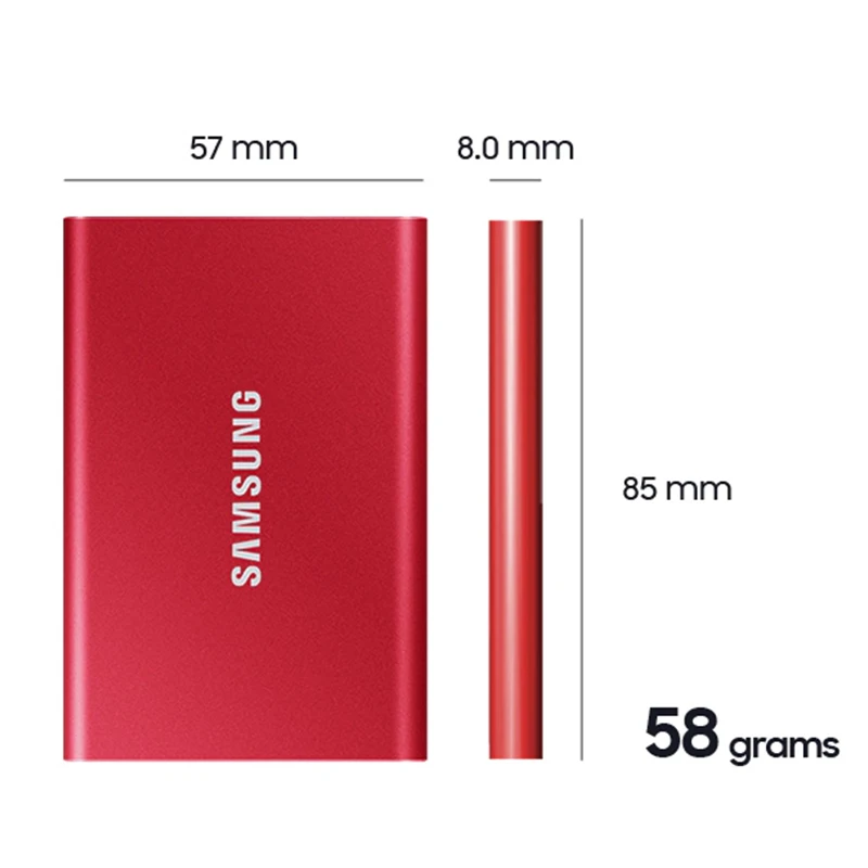 Внешний портативный накопитель samsung T7 SSD NVME 500 Гб ТБ 2 внешний твердотельный Type-C USB 3