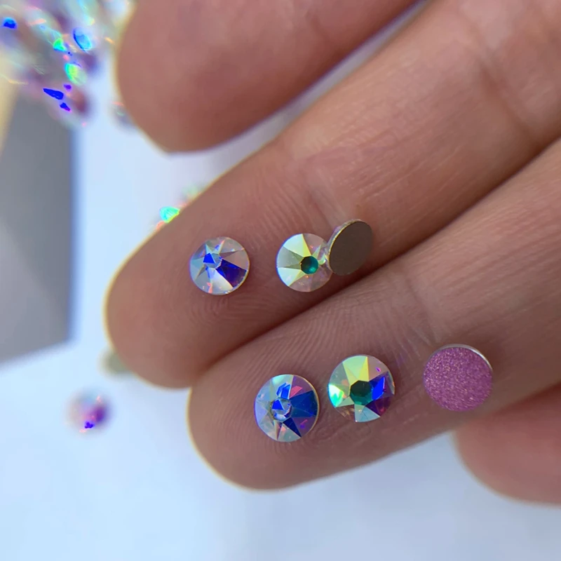 Стразы для ногтей с кристаллами высочайшей степени 6 А новые розово золотистые