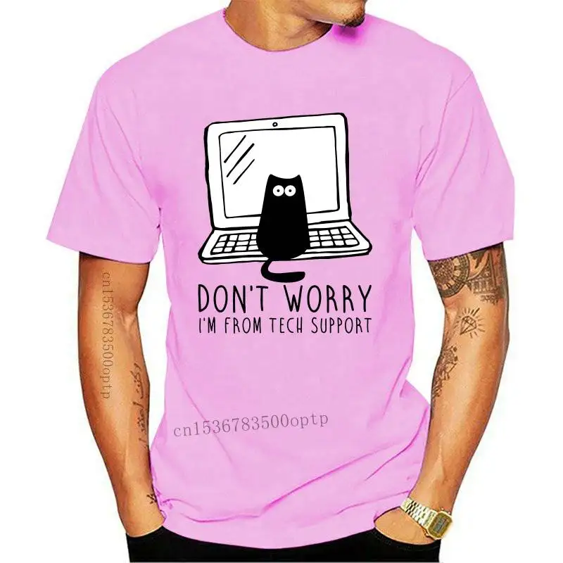 Новые компьютерные программы футболка с принтом кошки техническая поддержка 3D
