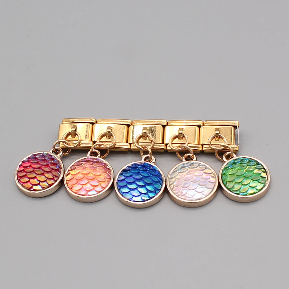 Hapiship 9 мм ширина оригинальный ромашка золото круглые рыбные весы итальянский