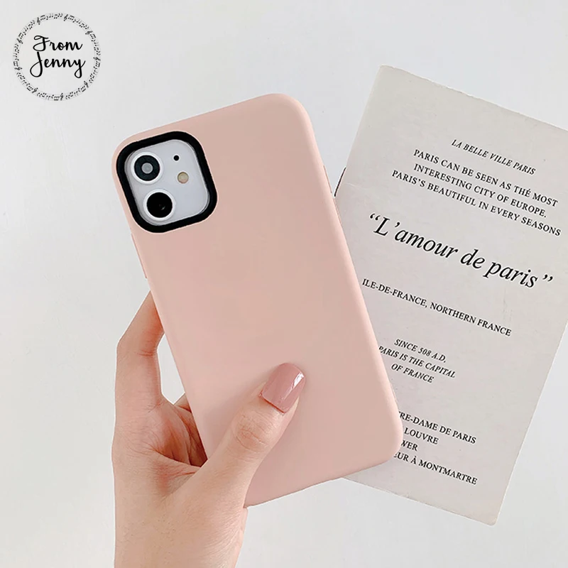 From Jenny простой сплошной цвет для iPhone 11 Pro x xr xs max 6 6s 7 8 с датчиком прибавления