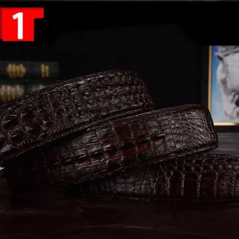 

MINGLILONG Super Luxury Brand Belt Top Layer Men Belts Crocodile Belt 3cm