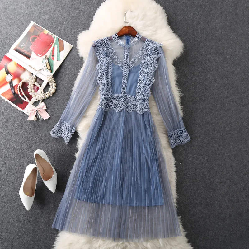 Новинка 2020 женское Элегантное летнее Сетчатое кружевное платье облегающее