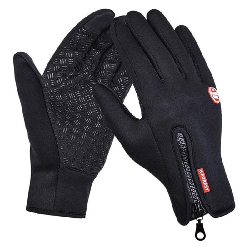 

Winter Warm Touch Screen Fishing Man Gloves Waterproof Women Ski Army Cycling Windproof Non-Slip Fashion Black Gloves Lady