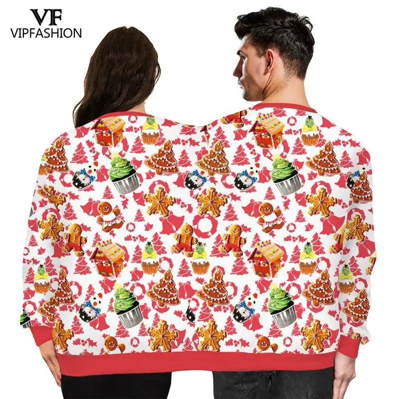 Модная зимняя уличная одежда для пар свитшот Забавный пуловер унисекс двух