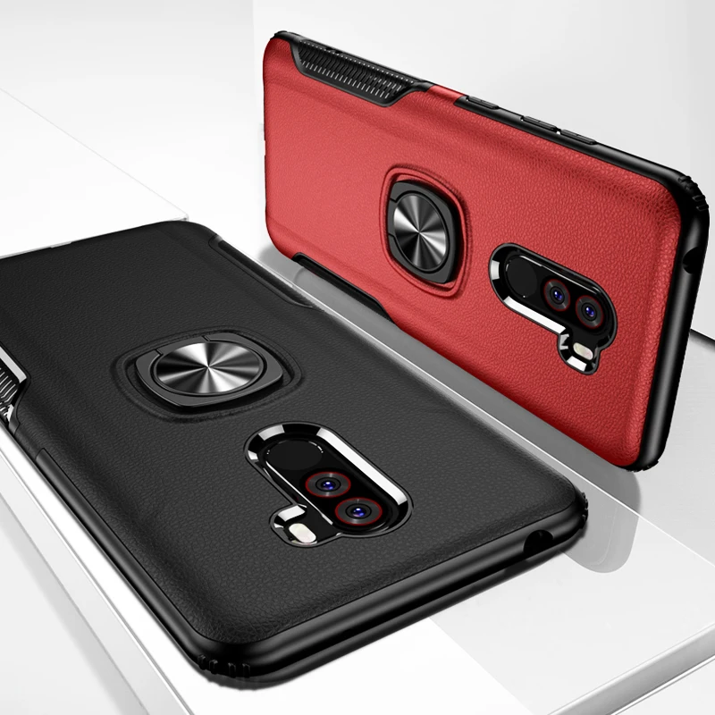 Противоударный защитный чехол для Xiaomi POCOPHONE F1 металлический держатель кольца на