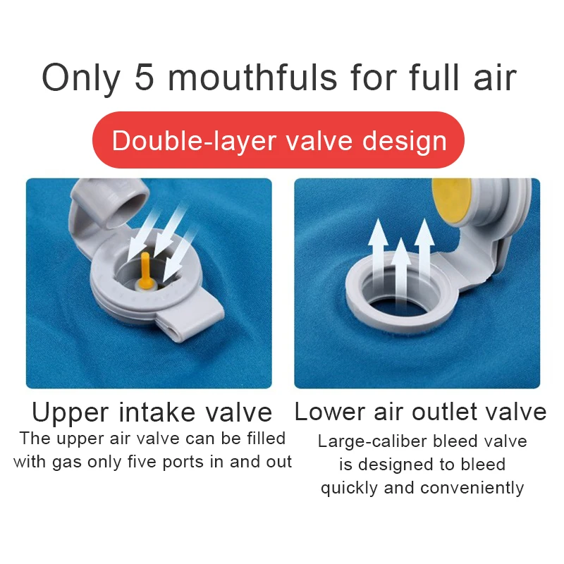 

Hot Sale Outdoor Mattress With Pillow Fast Filling Portable Car Sleeping Pad Picnic Compact Air Mattress for Camping Backpacking