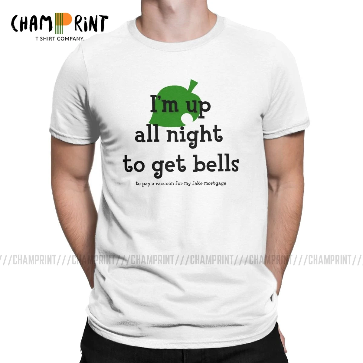 Новые футболки с листьями I'm Up All Night To Get Bells мужские Забавные животными для