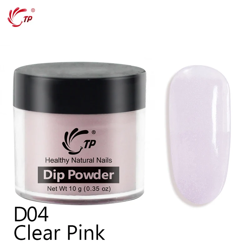 Clear Pink Dip порошок для полировки, стойкий Прозрачный Красный Блеск для ногтей, акриловый порошок для салона, впитывающий жидкий цвет, пылезащитный пигмент - Цвет: Clear Pink