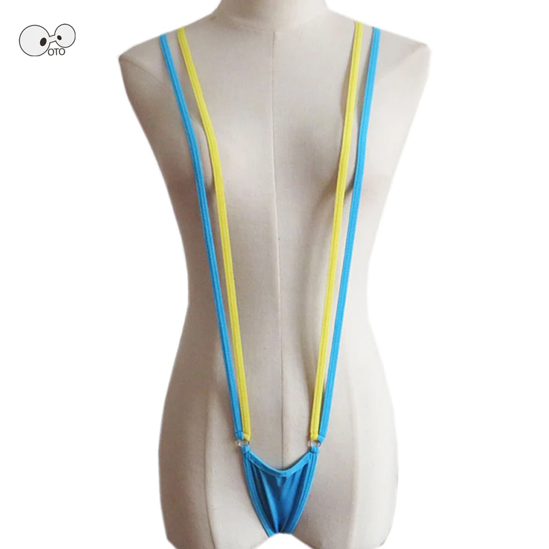 

Erotic Bodysuits One-Piece Swimsuit Female String Bikinis 2020 G-String Swimwear Women Halter Bathing Suit Micro Night Clubwear