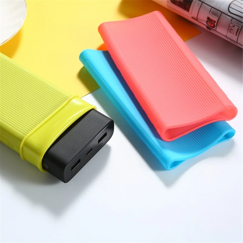 Power Bank Case For Xiao mi Silicone Cover 20000mAh External Battery Pack for PLM07ZM/PB2050ZM/PLM18ZM |