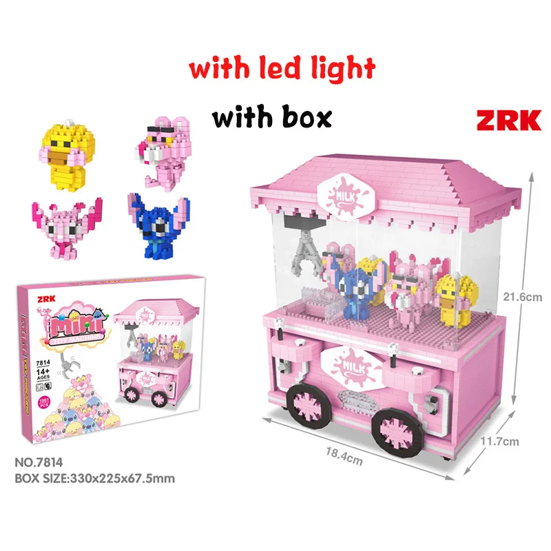 6 клипс кукла игровой автомат строительные блоки со светильник кой мультяшная