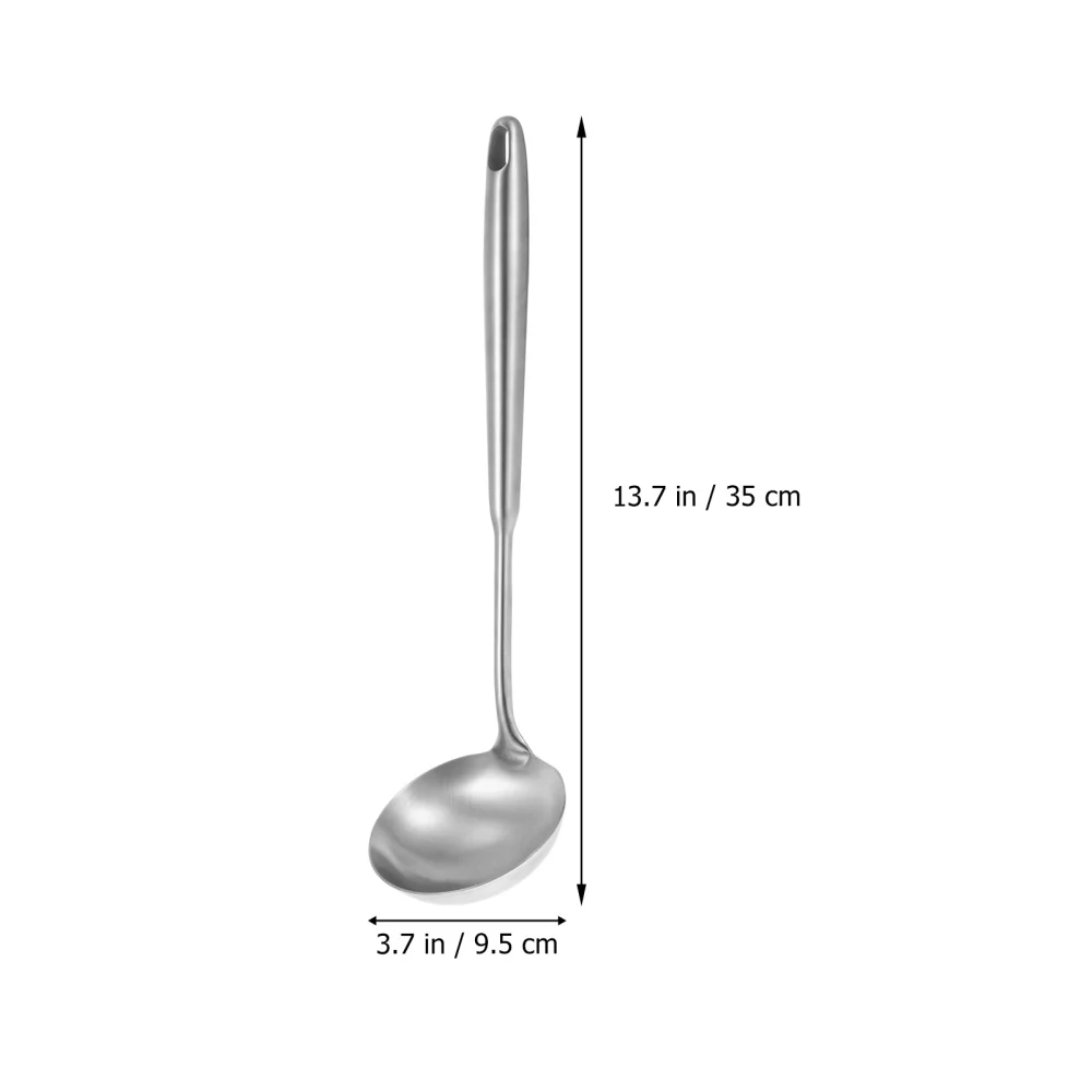

1Pc Stainless Steel Cooking Spoon Rustproof Soup Scoop Hot Pot Ladle (Silver)