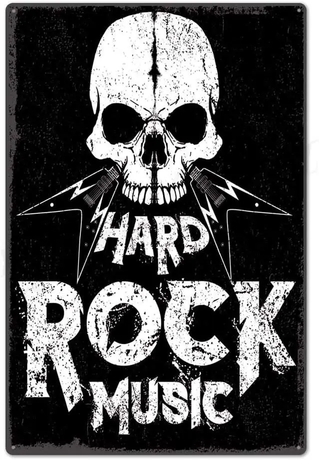 

Rock Roll Metal Sign Tin Sign Plaque Metal Vintage Rock Metal Poster Retro Wall Decor for Bar Pub Club Man Cave 20x30 cm