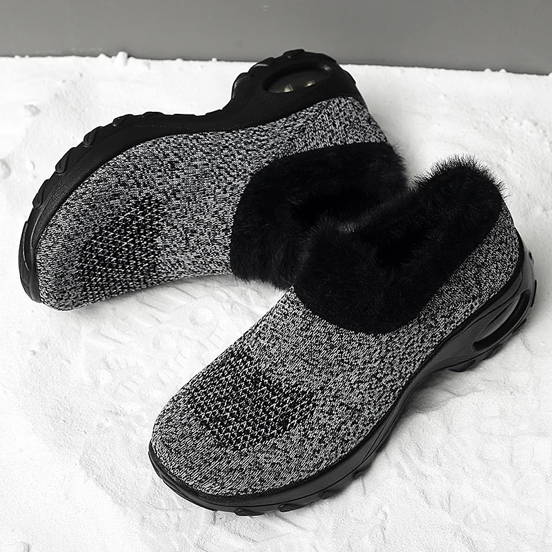 Новинка Женские носки для бега Обувь увеличивающая рост Уличная прогулочная обувь Теплая плюшевая женская