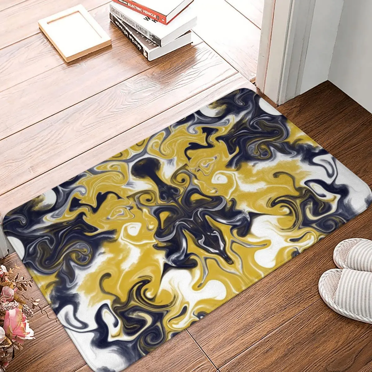 

Nautical Swirl Marble Design Polyester Doormat Rug carpet Mat Footpad Non-slip AntiwearEntrance Kitchen Bedroom balcony Cartoon