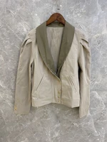winner new 2021 women patchwork cotton loose jacket coat ladies puff sleeve outerwear tutu