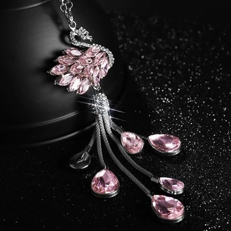 Diamond Swan Car Hanging Accessories Bling Bling Crystal Car Charms for Rear View Mirror Accessories Interior Woman Decoration Diamond Swan Car Hanging Accessories Bling Bling Crystal Car Charms for Rear View Mirror Accessories Interior Woman Decoration