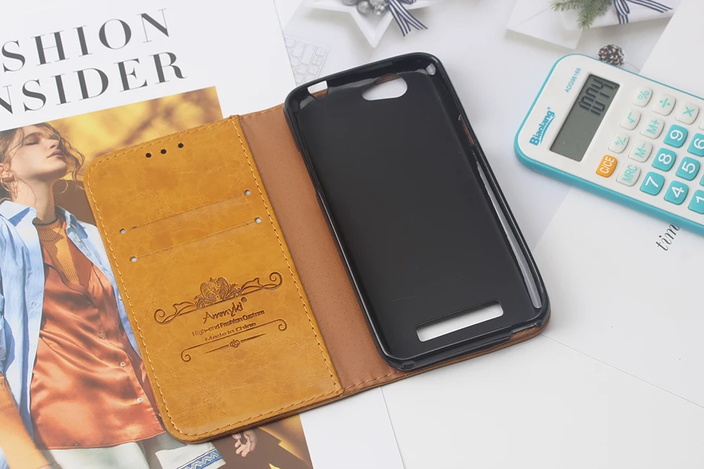 AMMYKI Wileyfox Spark/Spark Plus+ чехол с тонкой текстурой без запаха, откидная кожаная задняя крышка для телефона 5,", Чехол Wileyfox Spark