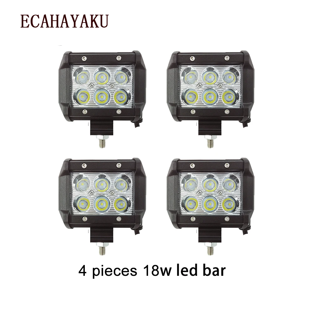 Светодиодсветильник панель ECAHAYAKU 4x18 Вт 4 дюймосветодиодный рабочий свет точечный