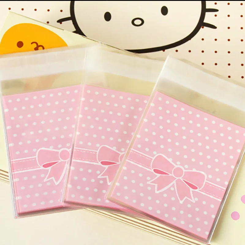 100 шт бант Ziplock Подарочная сумка печенье для сладостей вечерние Подарочный мешочек упаковка для торта бонбоньерка упаковка конфеты подарок свадьба