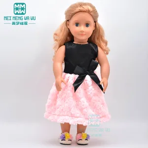 Кукла Одежда для 18 дюймов 45 см Американская кукла и новорожденные куклы аксессуары розовое платье принцессы Повседневная одежда