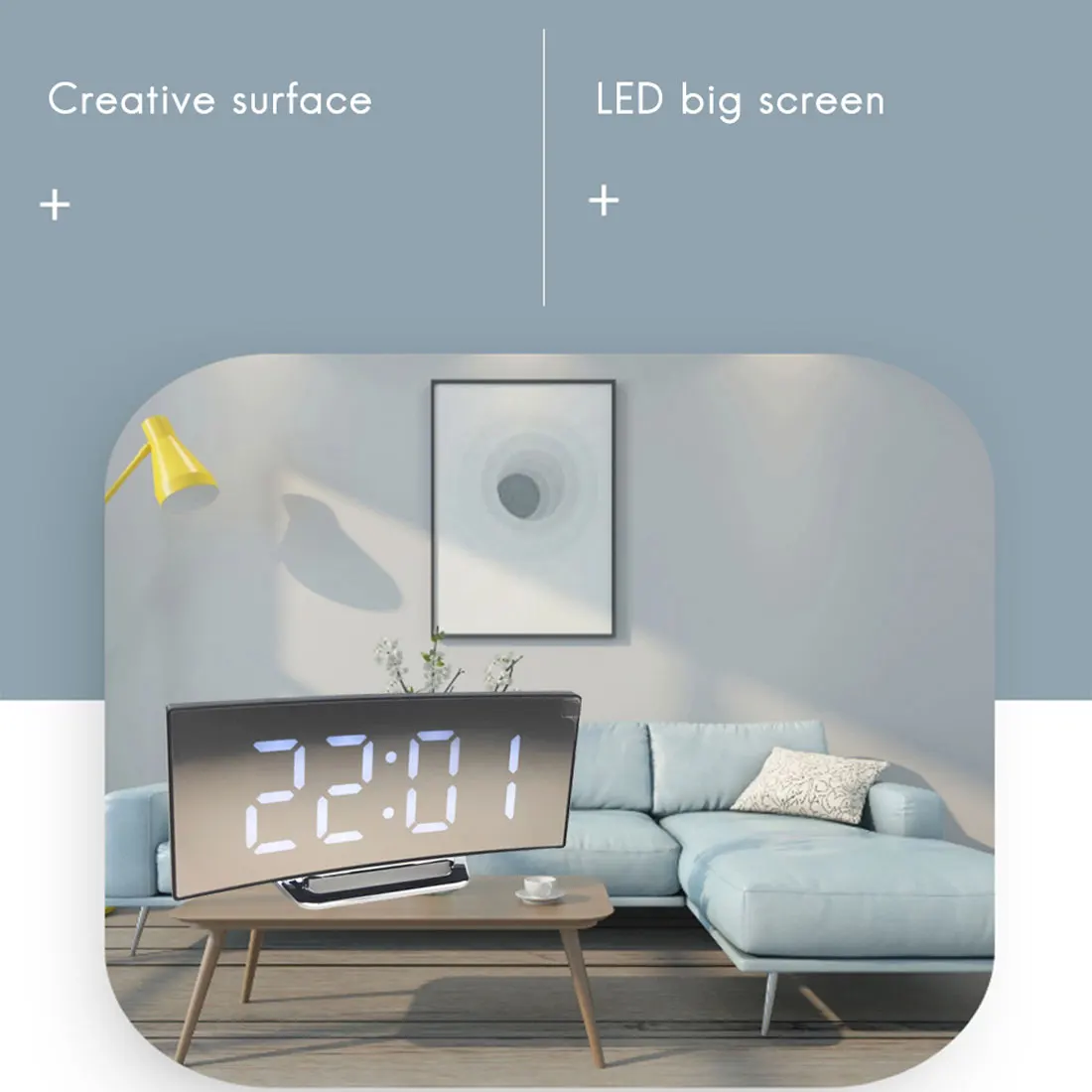

Digital Alarm Clock LED Screen Alarm Clocks Bedroom Temperature Snooze Function Desk Table Clock for Kids Home Decor LED Clock