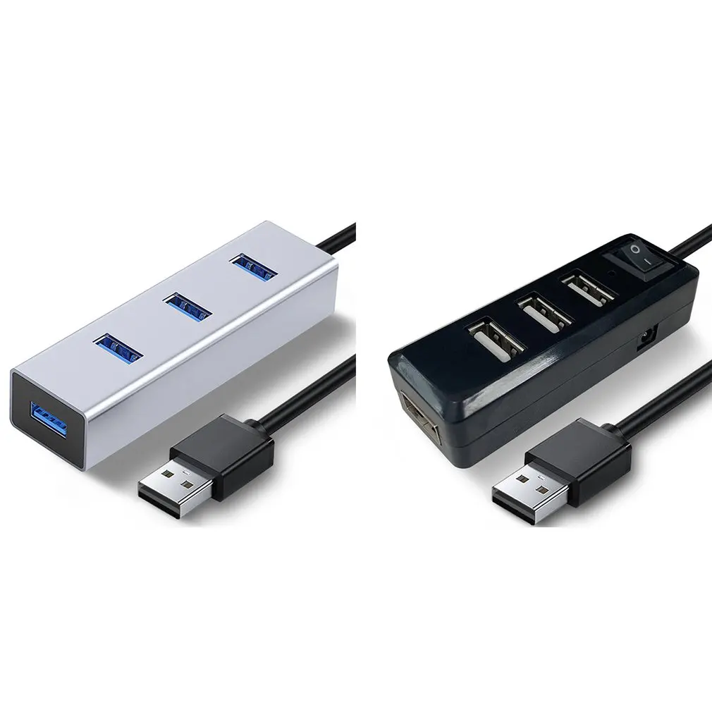 Ультратонкая конструкция с четырьмя портами USB 2 0 и 3 концентратор Plug and Play