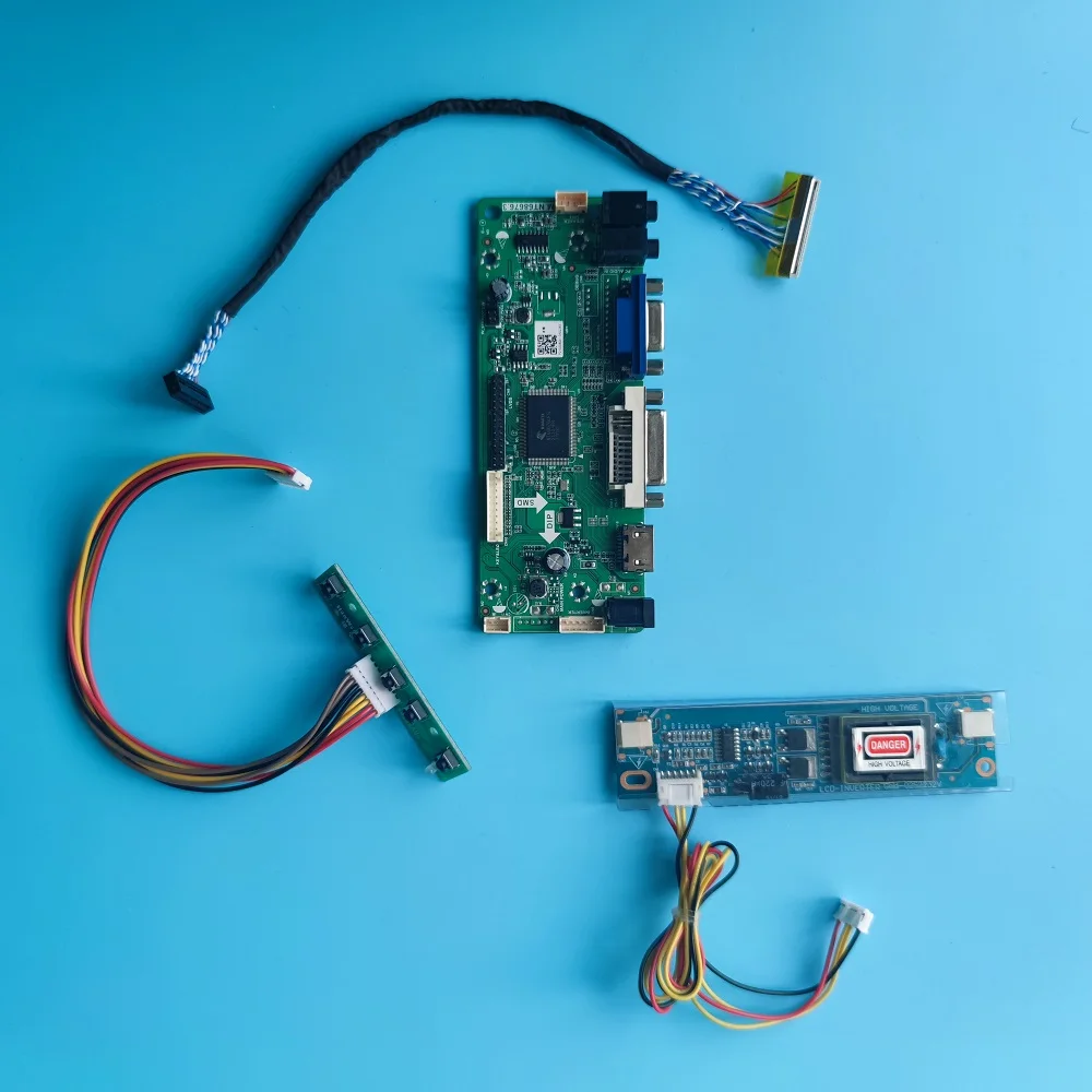 

Work for 30-pin 18.5" LM190WH1-TLA1 LM156WH1-TLE1 HSD156MGW1-A00 1366*768 2 lamps Screen Controller board LVDS DVI VGA Signal