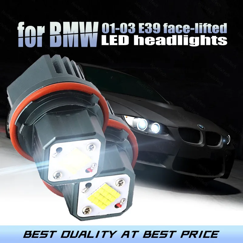 

Дневсветильник, гарантия 3 года, светодиодный чип 6000K IP65, Светодиодный Маркер Angel Eyes для 01-03 BMW 5-series E39, с лицевой подсветкой 525i 530i 540i