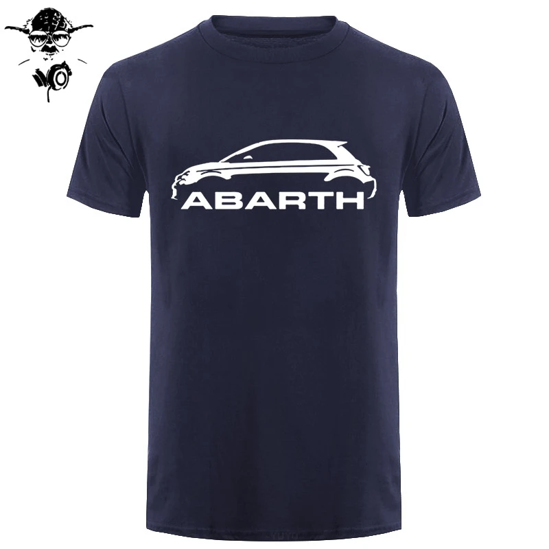 Мужская футболка Fiat 500 Abarth Classic Car s Высококачественная забавная с круглым вырезом