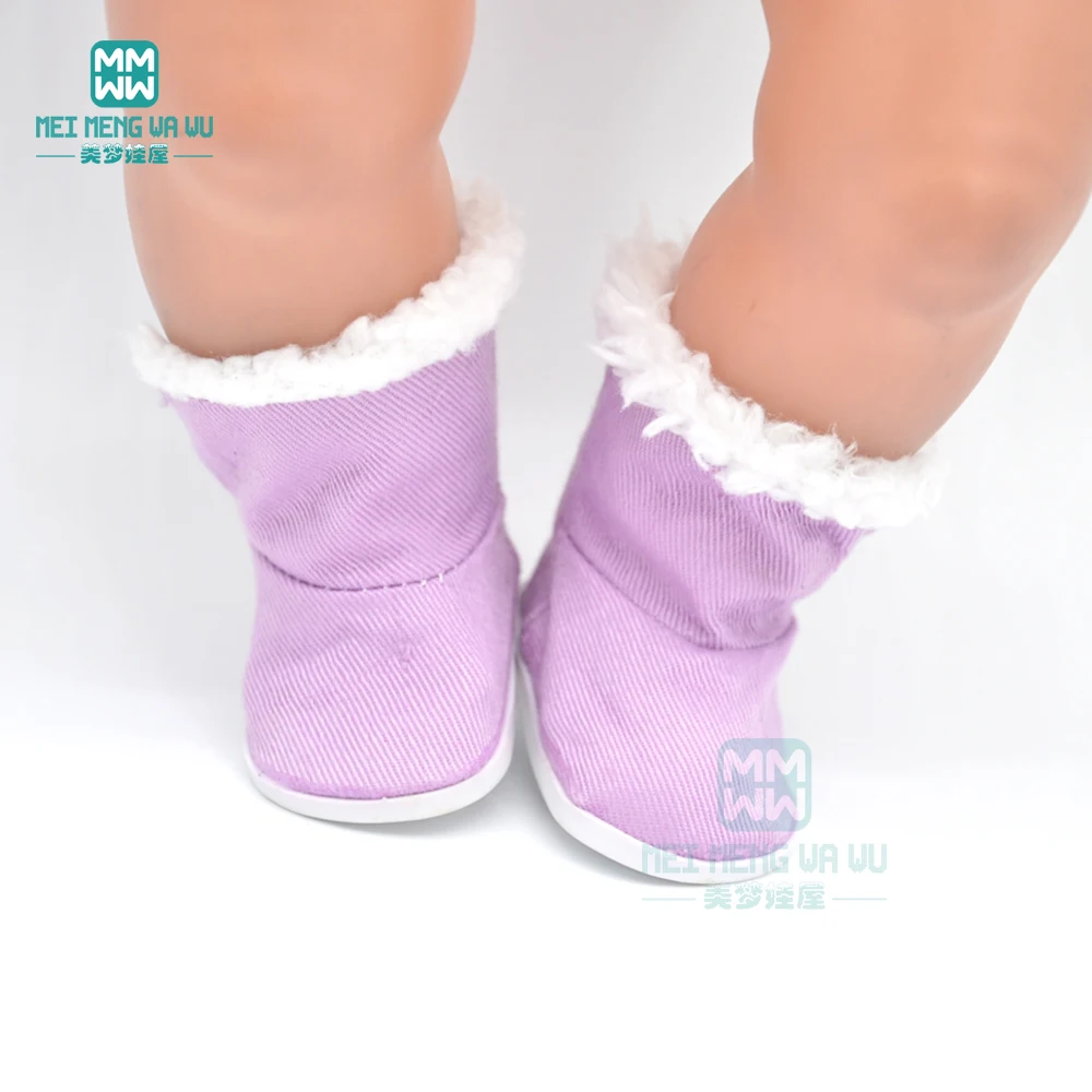 Модная фиолетовая искусственная обувь для кукол подходит кукол-новорожденных 43