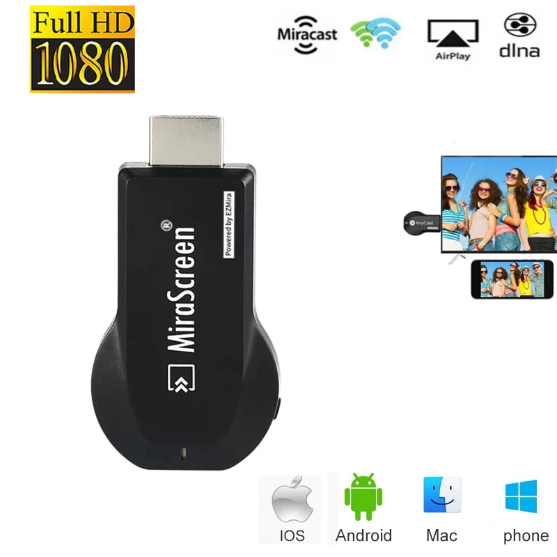 ТВ Stick1080P Беспроводной Wi-Fi Дисплей приемник для док-станции mirascreen M2 плюс