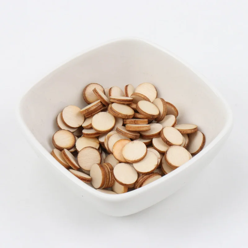 Натуральное дерево круглые аксессуары для рукоделия скрапбукинг ручной работы