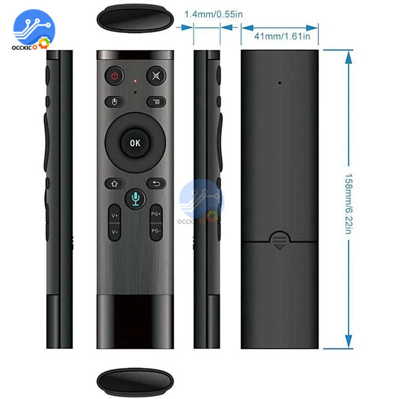 Голосовой пульт дистанционного управления 2 4G беспроводная мышь ИК датчик