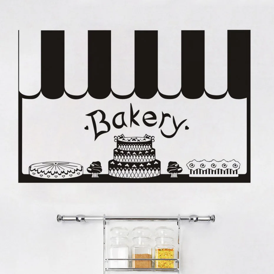 Творческий настенный стикер Creative Cake Bakery для украшения дома, виниловые наклейки-декорации, клейкие наклейки на кухне.