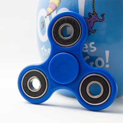blue no box Новинка, 6 цветов, светящийся эффект-Спиннер, игрушка-Спиннер, пластик, EDC, ручной Спиннер для аутизма, Спиннер, спиральные подарки, игрушки для детей - Цвет: blue no box
