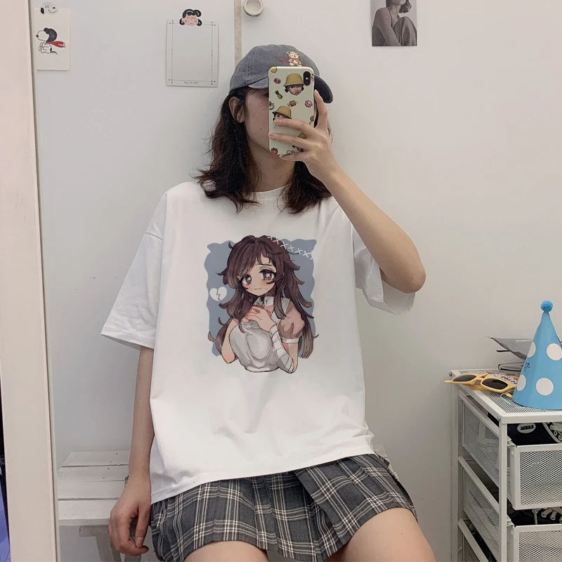 

Футболка женская с круглым вырезом, милая Повседневная рубашка в стиле ольччан, милая блузка в стиле Харадзюку, лето