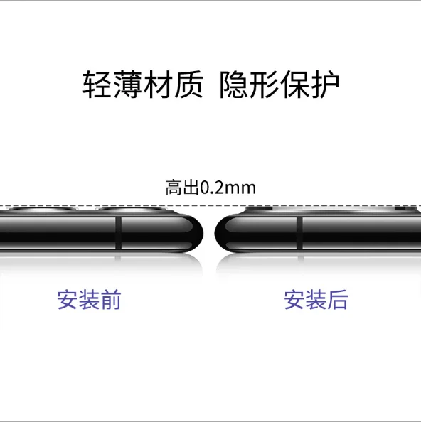 Чехол для камеры с полным покрытием на 360 ° Apple iPhone 11 Pro Max металлическая рамка
