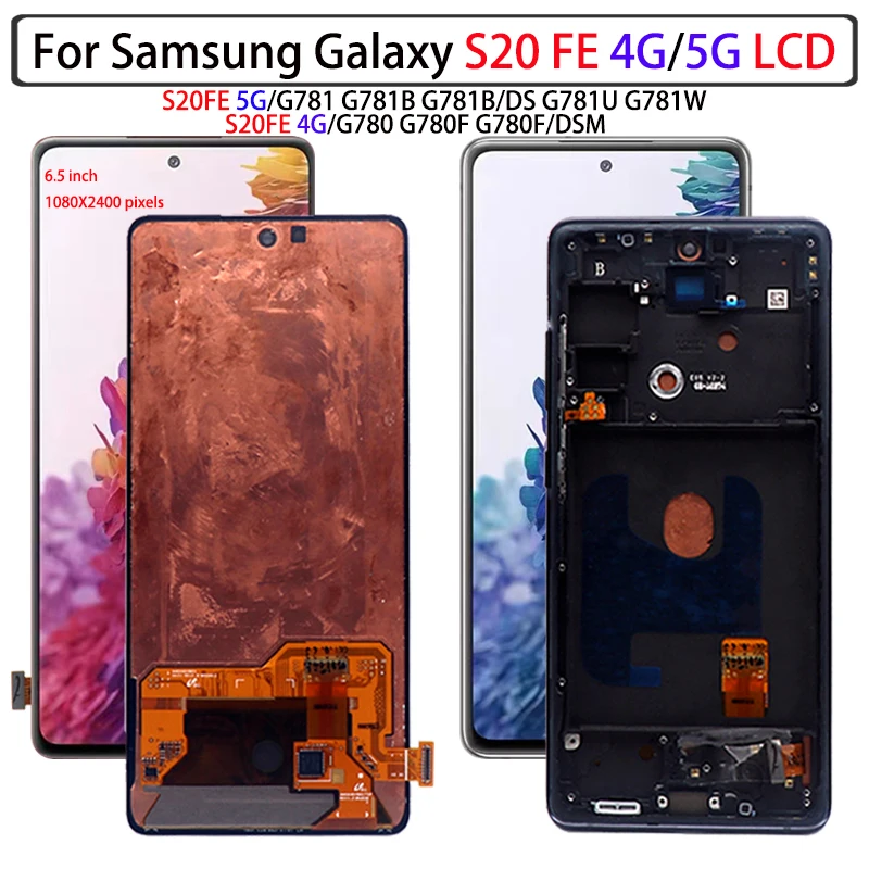

NEW For Samsung Galaxy S20 FE LCD 5G Display SM G780F G781 Touch Screen Digitizer Assembly For Samsung S20 Fan Edition LCD 4G