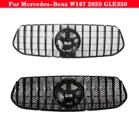 car styling middle grille diamond gt silver black front bumper center grille for mercedes benz gle class w167 gle350 2019 2020