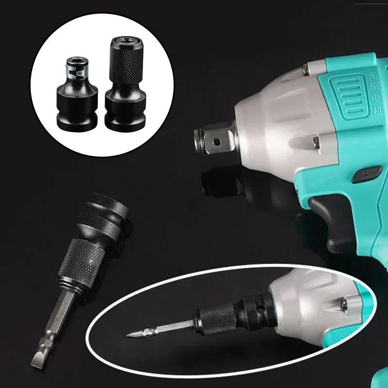 

1/2" Square to 1/4" Hex Shank Ratchet Socket Adapter Quick Release Chuck Converter Socket Converter Tool