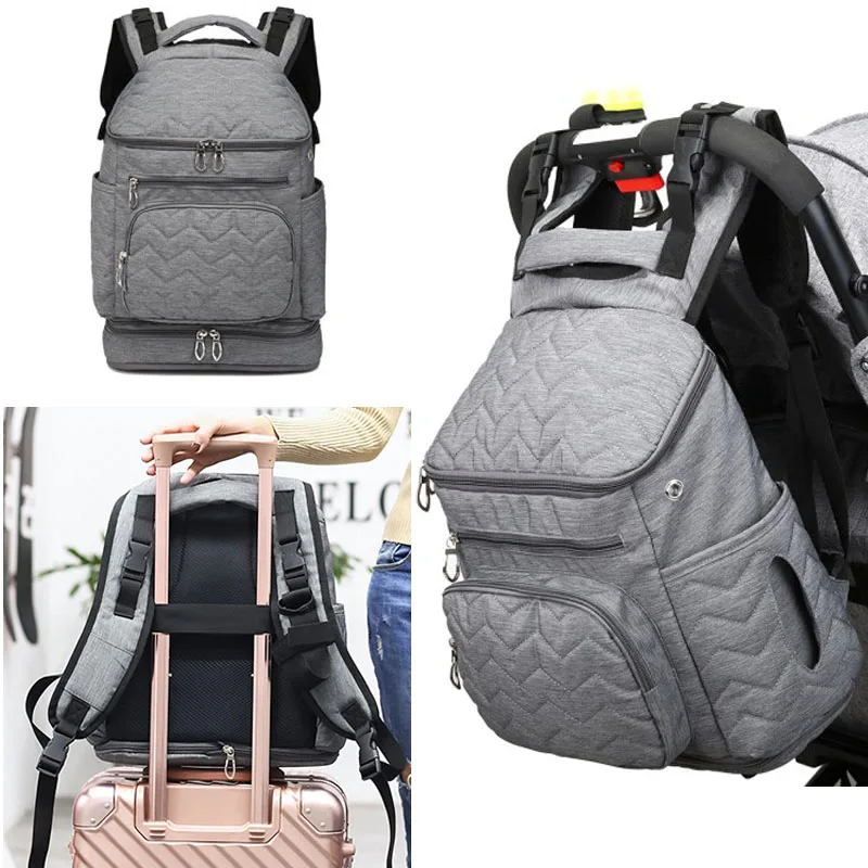 Рюкзак для подгузников на детской коляске Вместительная дорожная сумка мам