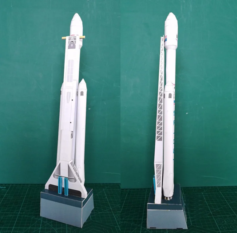3D 42 см 1:160 SpaceX Falcon сверхмощная Бумажная модель-пазл ручной работы сделай сам