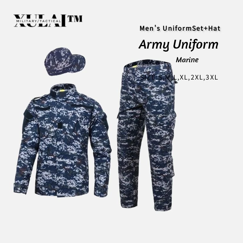 Navy Camouflage Uniform Digital Marine Camouflage Military Uniforms Tactical Uniform Marine Digital Army Combat Uniform