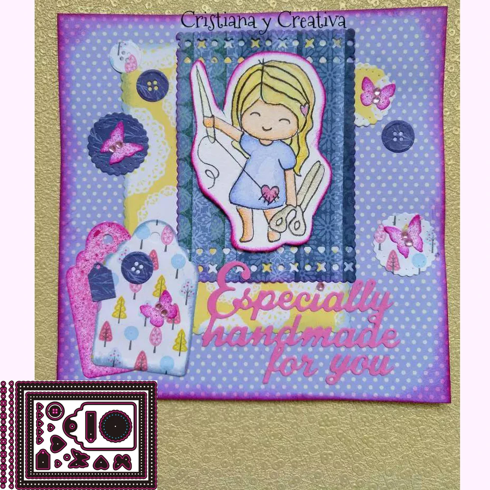 Металлические Вырубные штампы в форме бабочки сердца набор кнопок кружевные