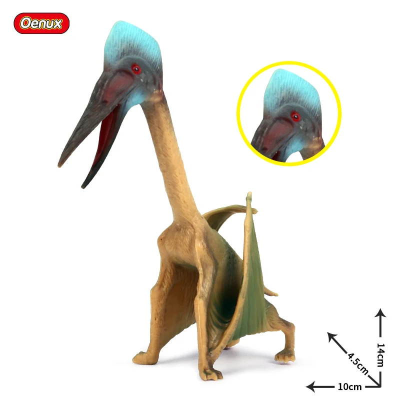 without box Oenux классический Юрский птеродактил Хищник фигурки Quetzalcoatlus динозавр животные модель ПВХ Коллекция детская игрушка - Цвет: without box
